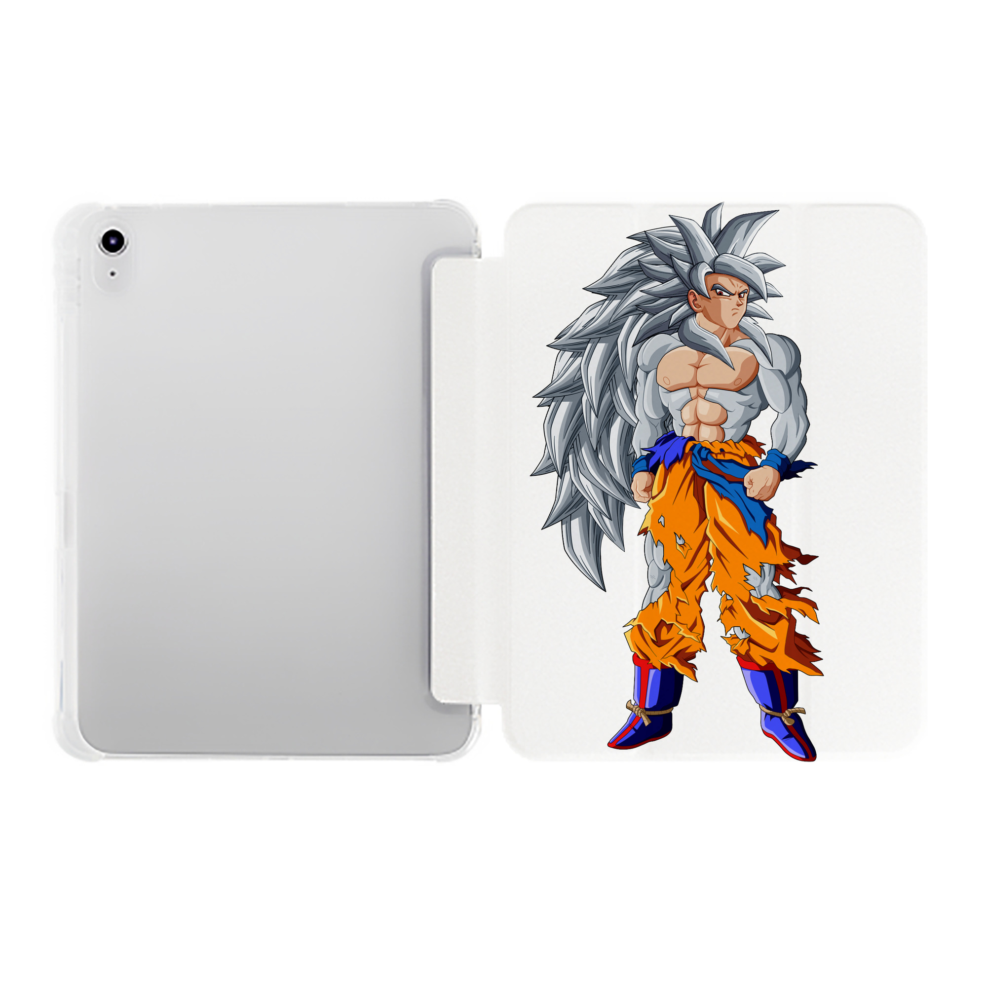 （画像用） ドラゴンボール 孫悟空（そん ごくう）Son Goku カカロット DRAGON BALL Kakarotto IPad ケース ペン収納付き 三つ折りスタンド PUレザー×シリコン 対応機種9.5/10.5/10.9インチ